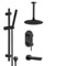 Black Ceiling Tub and Shower Faucet Set with Handheld